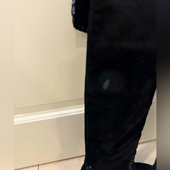 Michael Kors suede knee high boots western whipstitch - Picture 6 of 8
